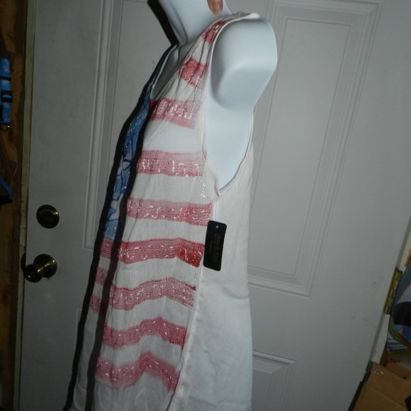 NEW Ana & Rose Women's Stars & Stripes USA FLAG Printed Tank Top NWT! - Picture 8 of 14